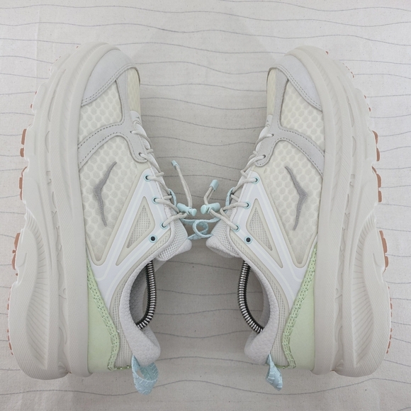 Hoka Womens Bondi B3LS Oat Milk Running Sneaker Shoes 1155351-OKT Size 12 NEW - Picture 8 of 10